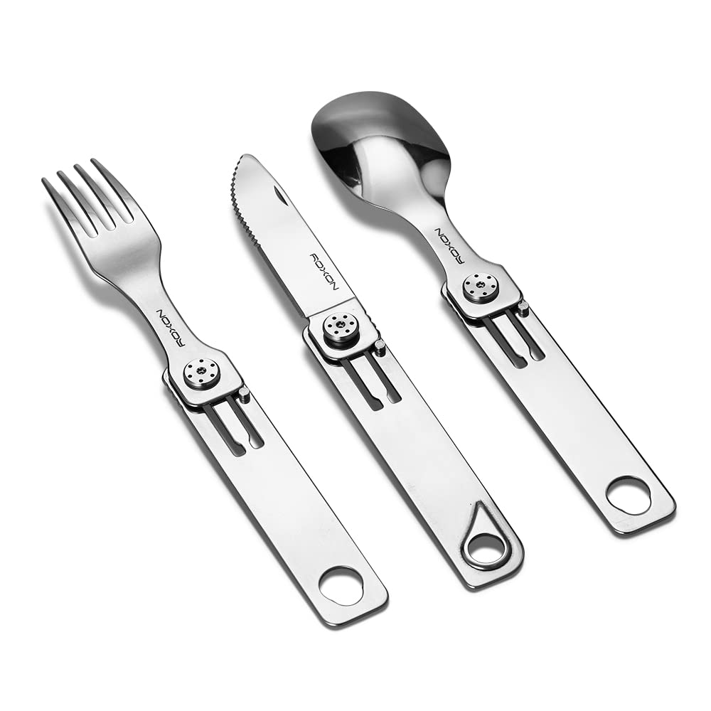 ROXON C1 3 IN 1 Camping Utensils Detachable Cutlery Knife Spoon Fork for Outdoor Camping Hiking