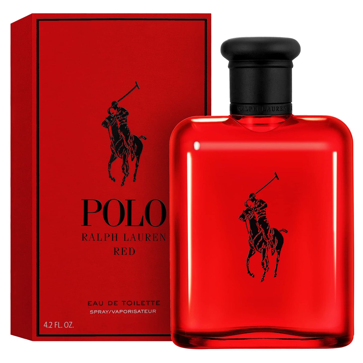 Ralph Lauren Fragrances Polo Red - Eau de Toilette - Men's Cologne - Woody & Spicy - With Grapefruit, Saffron, and Redwood - Medium Intensity - 4.2 Fl Oz