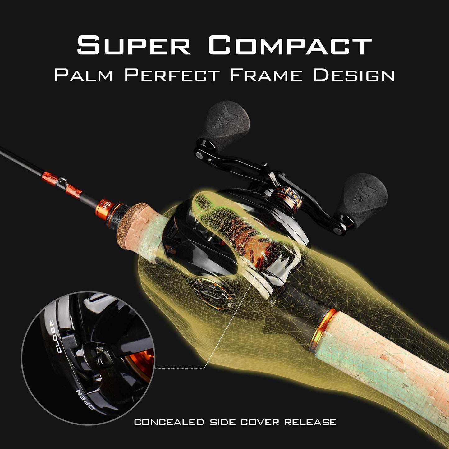 KastKing Zephyr Bait Finesse Baitcasting Reel, Carbon Fiber Fishing Reel, Drag Clicker Version, Bait Finesse Casting Reel, Right Hand
