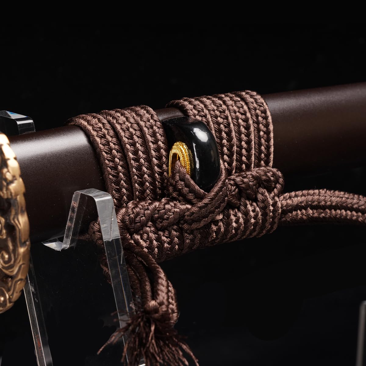 ShadowDancer Handmade Full Tang Katana Sword - Authentic T10/1095 Steel Blade with Real Hamon, Clay Temper, and Sharp Edge - Perfect for Iaido, Martial Arts Practitioners, and Collectors (ChaIshime)