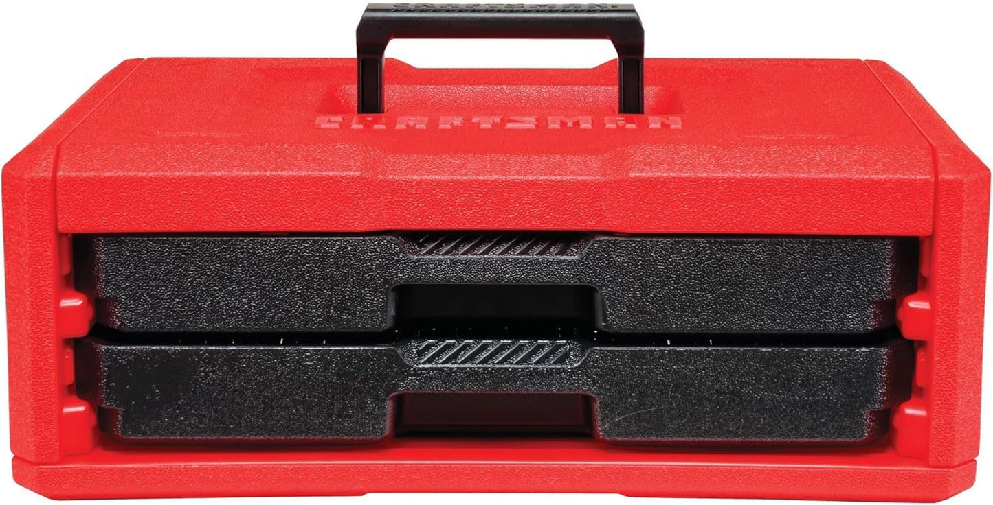 CRAFTSMAN Mechanics Tool Set, 256-Piece Hand Tool and Socket Set with 2-Drawer Tool Box (CMMT45256)