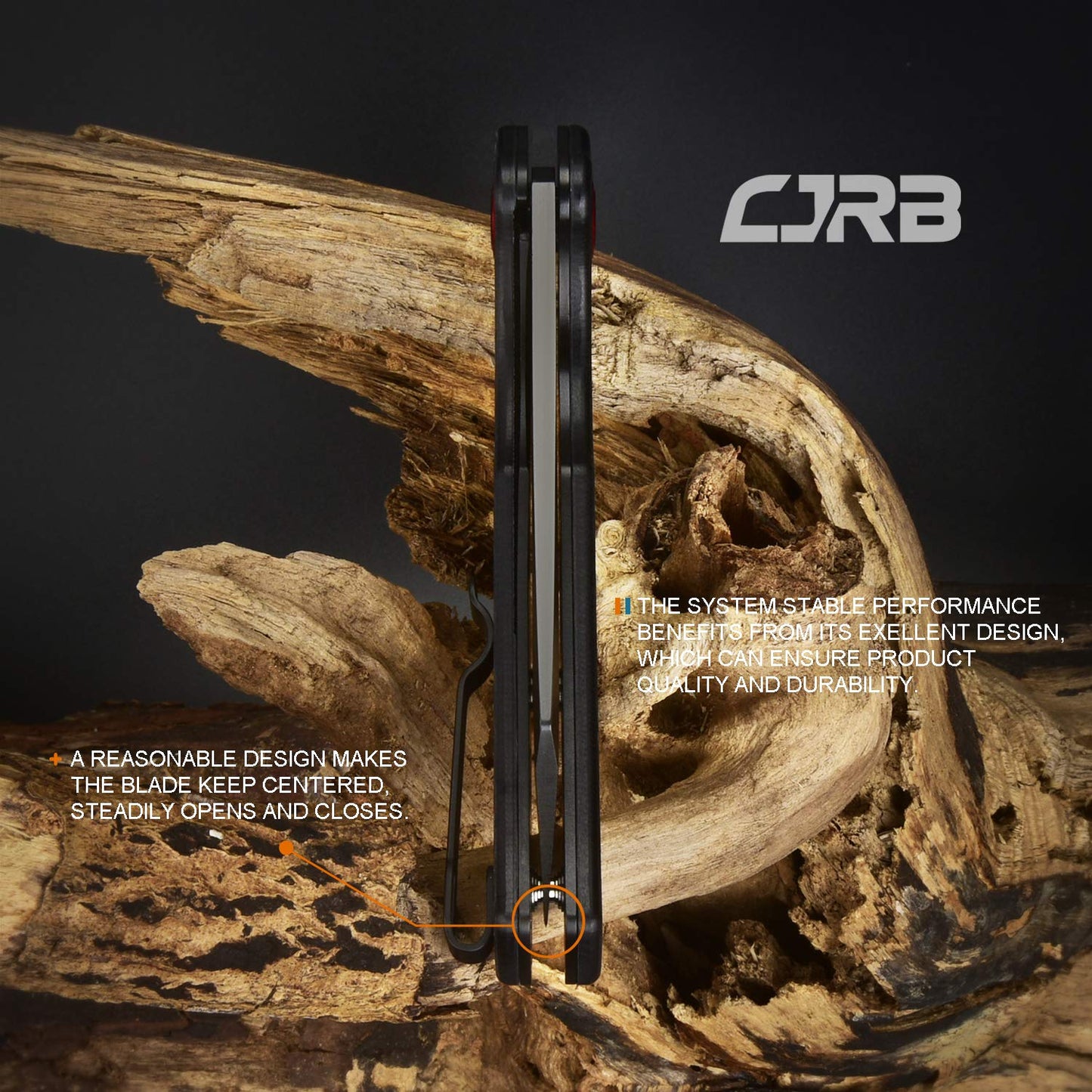 CJRB Crag Folding Pocket Knife, 3.43" AR-RPM9 Steel Blade Carbon Fiber Handle EDC Knife with Pocket Clip for Men Women Camping Survival Hiking, Black (J1904)