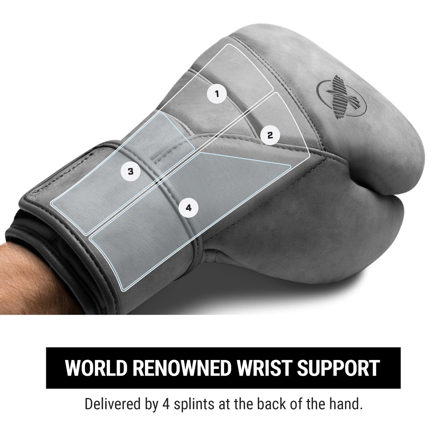 Hayabusa T3 LX Leather Boxing Gloves Men and Women for Training Sparring Heavy Bag and Mitt Work - Slate, 14 oz