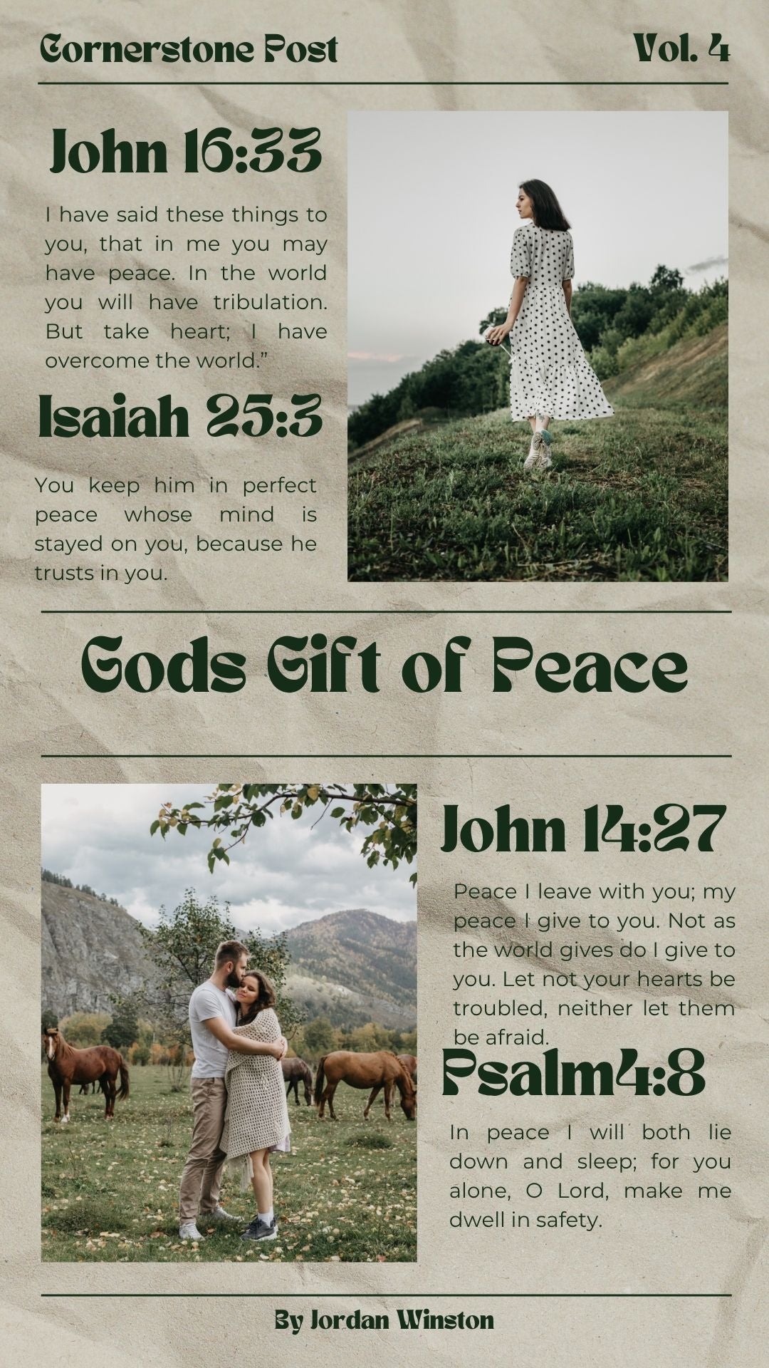 Cornerstone Post - God's Gift of Peace - Vol 4