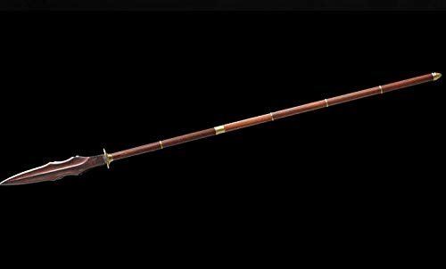 GLW Sword Chinese Sword Spear Pike Hand Forged Pattern Steel Sharp Overlord Spears #1781