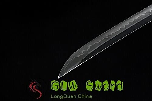 GLW Handmade Katana Real Clay Tempered T10 Steel Katana Japan Samurai Sword Razor Sharp Blade Battle