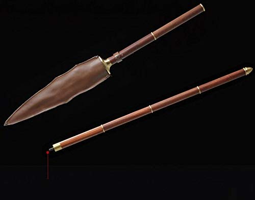 GLW Sword Chinese Sword Spear Pike Hand Forged Pattern Steel Sharp Overlord Spears #1781