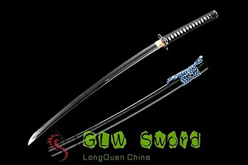 GLW Handmade Katana Real Clay Tempered T10 Steel Katana Japan Samurai Sword Razor Sharp Blade Battle