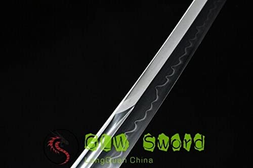 GLW Handmade Katana Real Clay Tempered T10 Steel Katana Japan Samurai Sword Razor Sharp Blade Battle