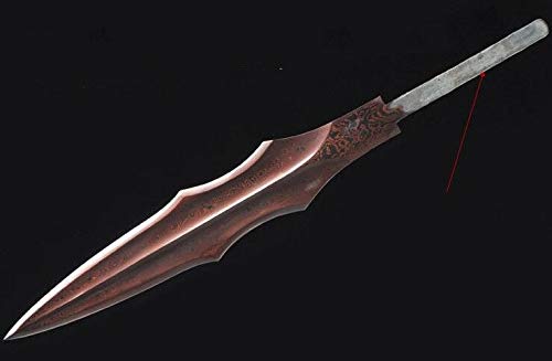GLW Sword Chinese Sword Spear Pike Hand Forged Pattern Steel Sharp Overlord Spears #1781