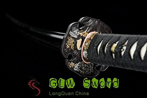 GLW Handmade Katana Real Clay Tempered T10 Steel Katana Japan Samurai Sword Razor Sharp Blade Battle