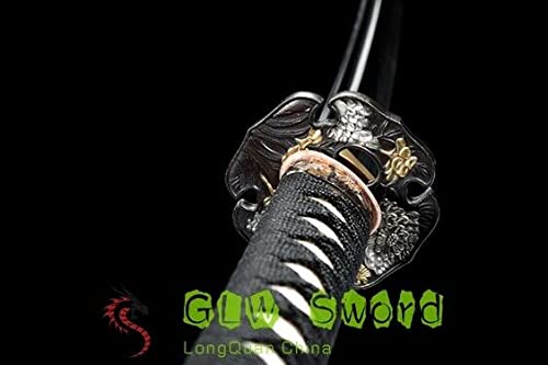 GLW Handmade Katana Real Clay Tempered T10 Steel Katana Japan Samurai Sword Razor Sharp Blade Battle