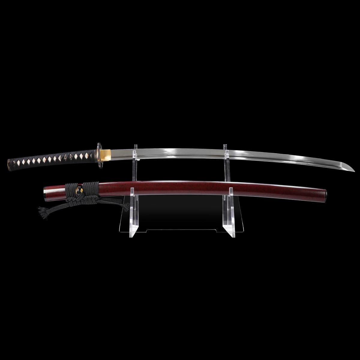 ShadowDancer Handmade Full Tang Katana Sword - Authentic Dojo Tyrannosaurus 9260 Steel Shinogi Zukuri Katana, Clay Temper, and Sharp Edge, Perfect for Iaido, Martial Arts Practitioners, and Collectors