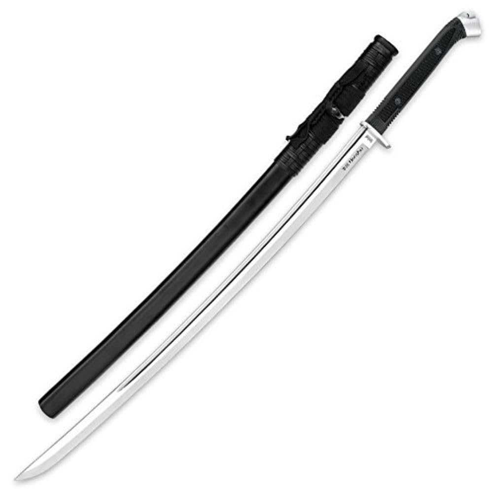 Honshu Boshin Katana with Scabbard | Full-Tang | 30 3/8" 1060 High Carbon Steel Blade | Rugged Non-Slip TPR Handle | Lanyard Hole | For Martial Arts or Collecting | Hand-Forged | Overall Length 40.75"