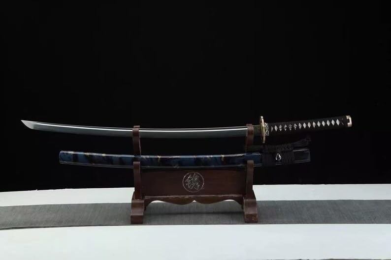 ZPGPSM Handmade Clay Tempered L6 Steel Samurai Japanese Katana Sword Hamon Full Tang, Gifts for Him, Fathers Day, Real Katana, Sharpened