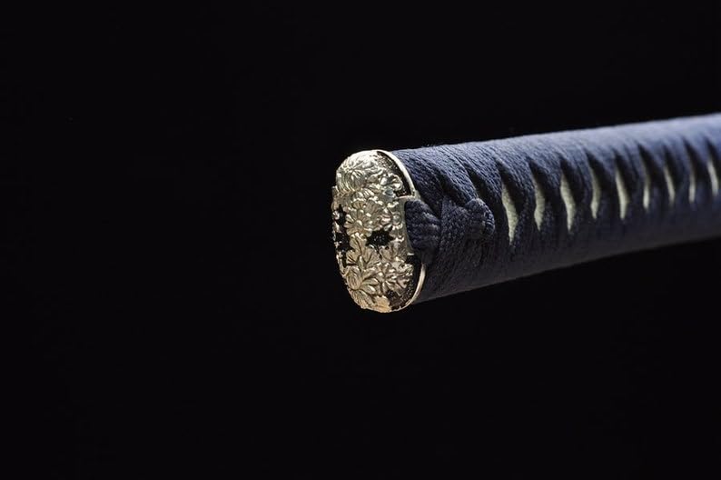 PJXC Handcrafted Collectable Katana Japanese Samurai Sword with T10 Clay Tempered Carbon Steel and Lingfeng Tsuba and Wood Saya for Hobby