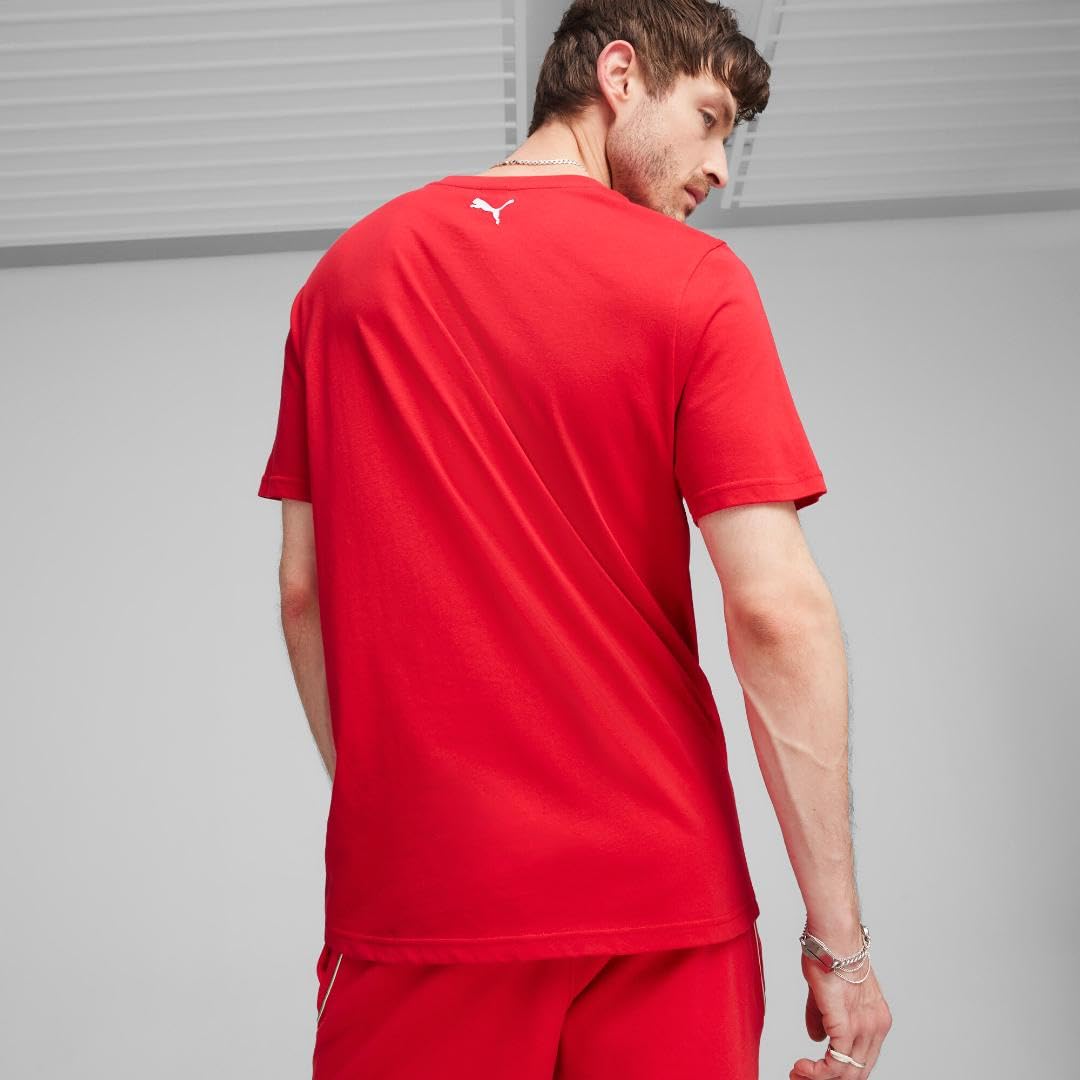PUMA Men's Standard Scuderia Ferrari Race Shield T-Shirt, Rosso Corsa-ss24, XXL