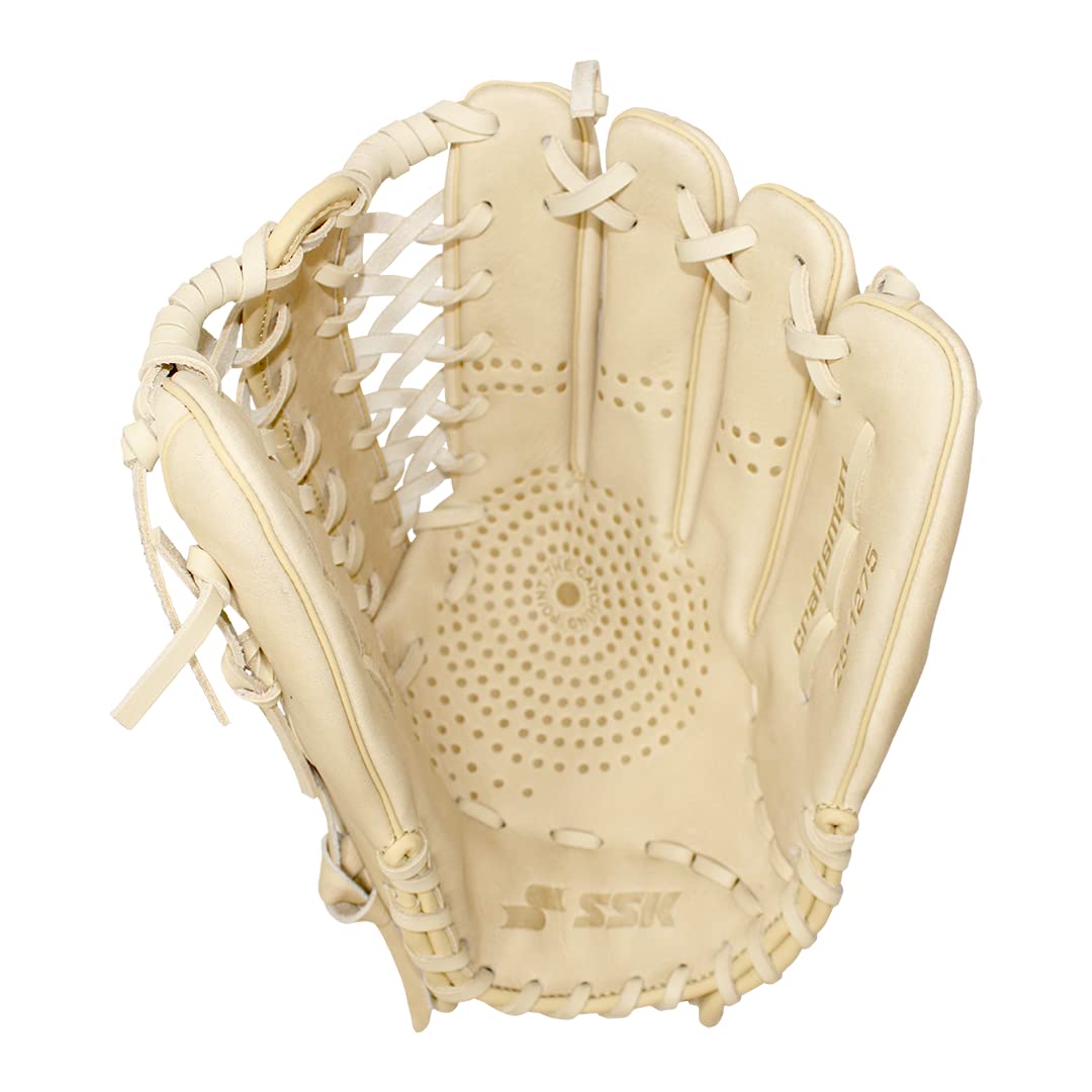 SSK Z5 Craftsman Outfield Baseball Glove – Deep Pocket 12.25" - 12.5” - 12.75” – Right & Left Hand Throw (Camel - Trapeze Web, 12.75" - Left Hand Throw)