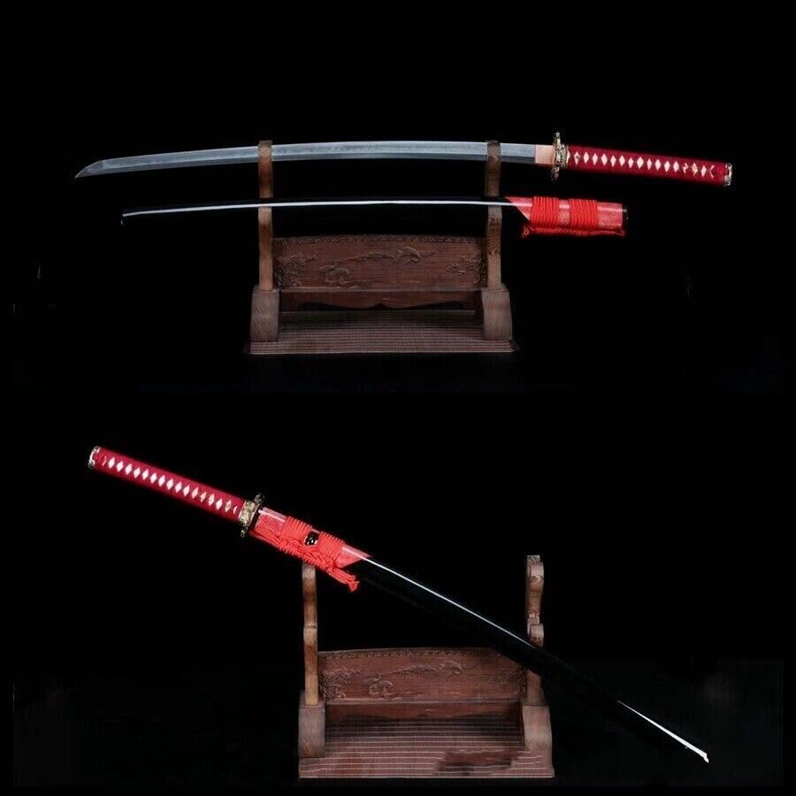 ZPGPSM Handmade Ground Muscle Steel Wood Saya Rare Katana Refined Japanese Samurai Sword Sharp