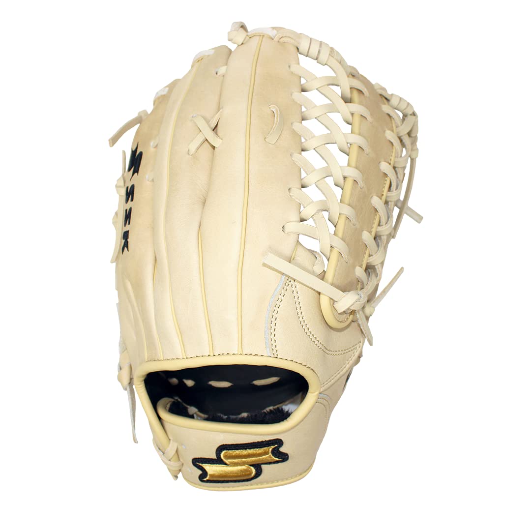 SSK Z5 Craftsman Outfield Baseball Glove – Deep Pocket 12.25" - 12.5” - 12.75” – Right & Left Hand Throw (Camel - Trapeze Web, 12.75" - Left Hand Throw)