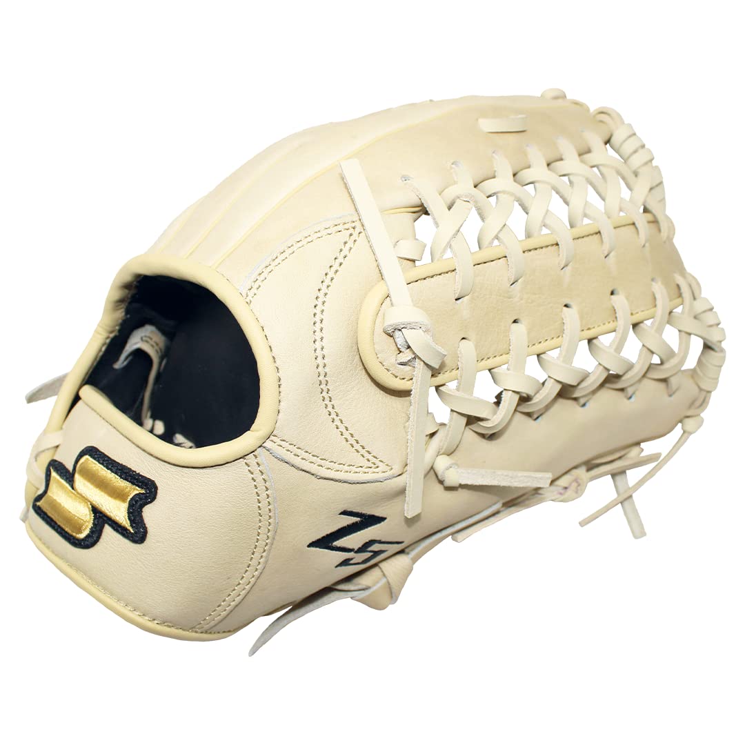 SSK Z5 Craftsman Outfield Baseball Glove – Deep Pocket 12.25" - 12.5” - 12.75” – Right & Left Hand Throw (Camel - Trapeze Web, 12.75" - Left Hand Throw)