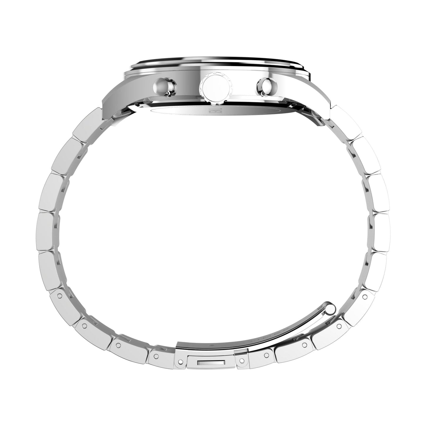 Timex Men's Dress Chronograph 43mm Watch - Silver-Tone Bracelet Black Dial Silver-Tone Case