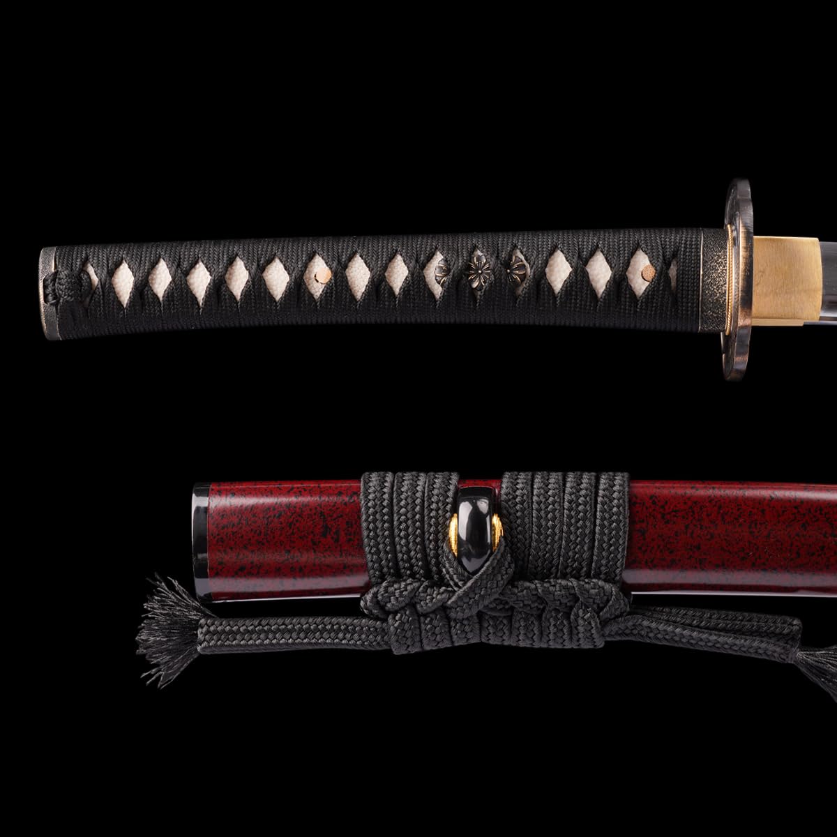 ShadowDancer Handmade Full Tang Katana Sword - Authentic Dojo Tyrannosaurus 9260 Steel Shinogi Zukuri Katana, Clay Temper, and Sharp Edge, Perfect for Iaido, Martial Arts Practitioners, and Collectors