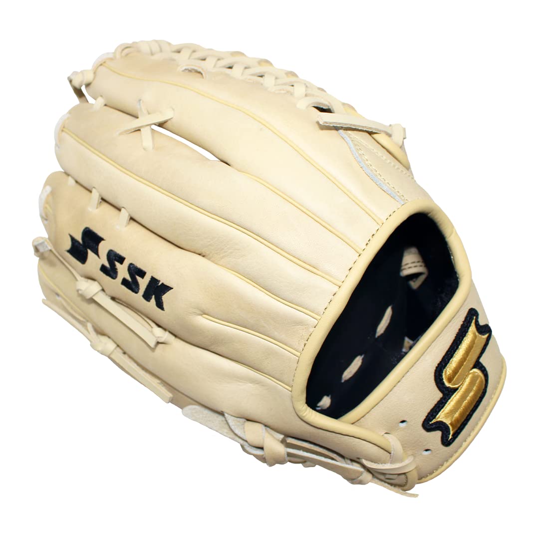 SSK Z5 Craftsman Outfield Baseball Glove – Deep Pocket 12.25" - 12.5” - 12.75” – Right & Left Hand Throw (Camel - Trapeze Web, 12.75" - Left Hand Throw)