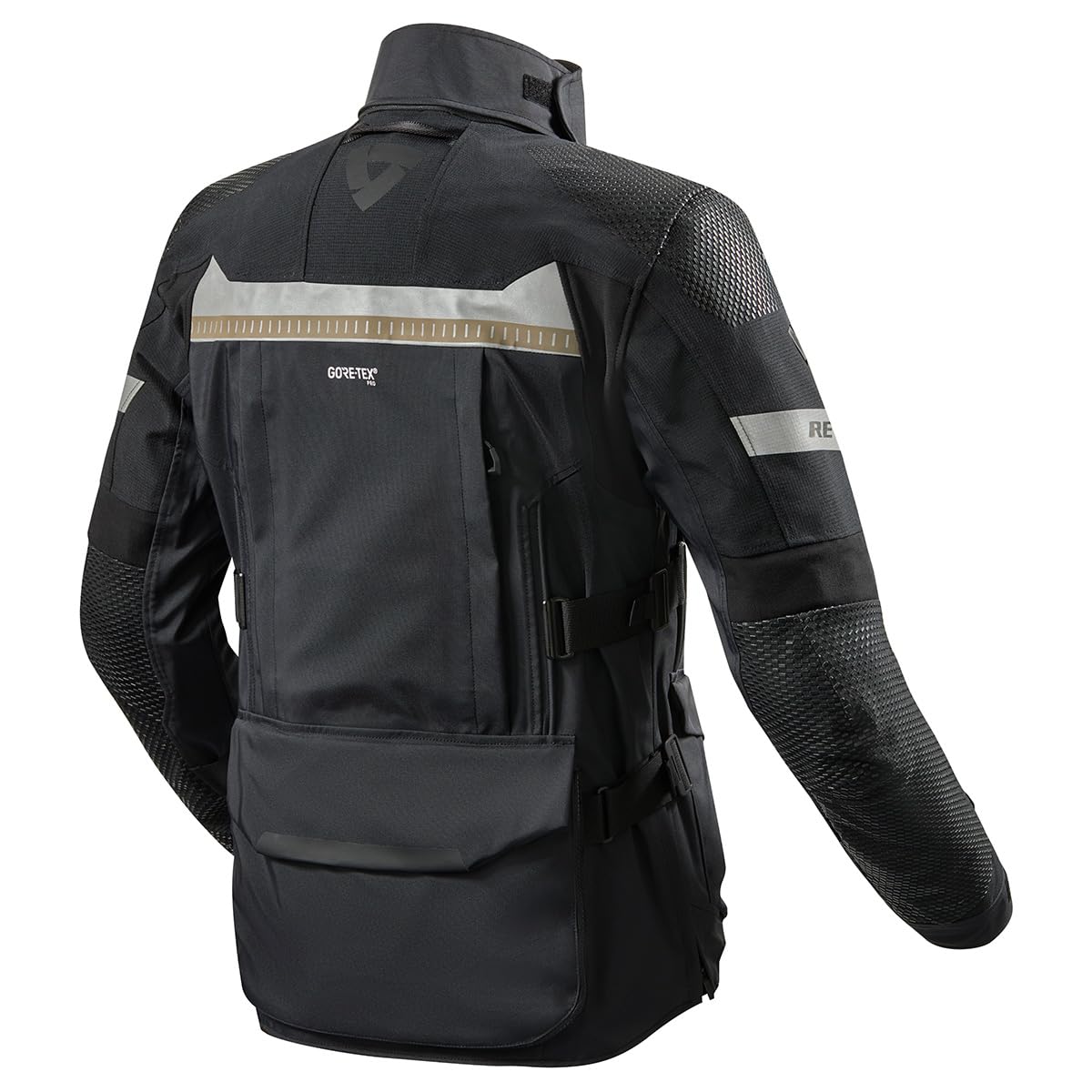 REV'IT! Men's Dominator 3 GTX Adventure Touring Motorcycle Jacket (Black - 2X-Large)