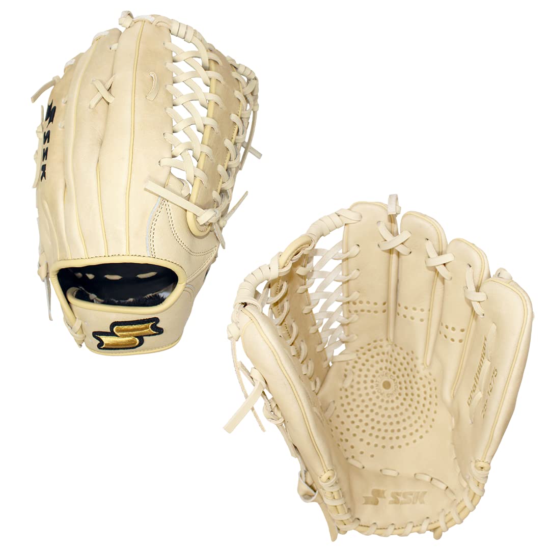 SSK Z5 Craftsman Outfield Baseball Glove – Deep Pocket 12.25" - 12.5” - 12.75” – Right & Left Hand Throw (Camel - Trapeze Web, 12.75" - Left Hand Throw)