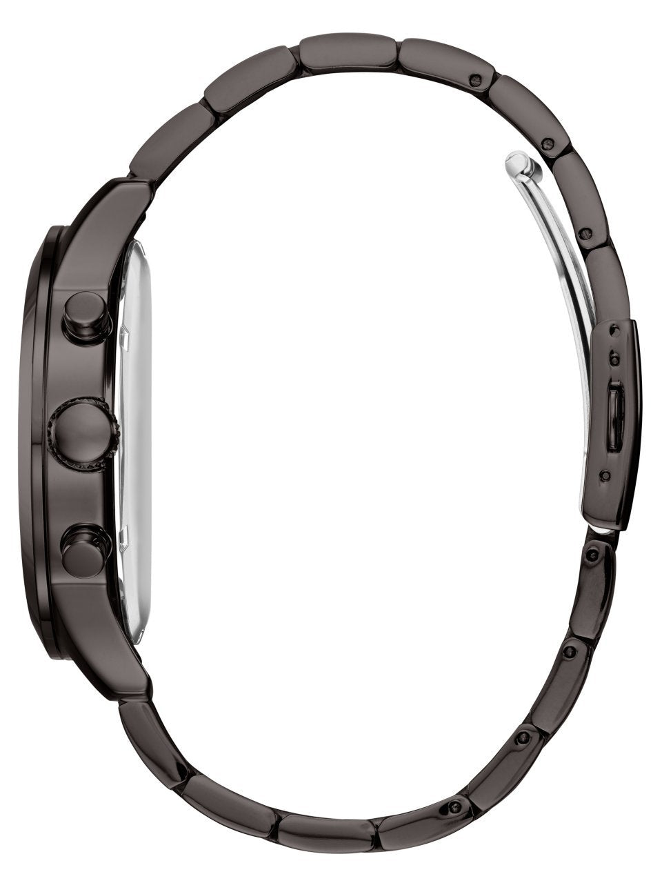 GUESS Stainless Steel Gunmetal Chronograph Bracelet Watch with Date. Color: Gunmetal (Model: U0668G2)