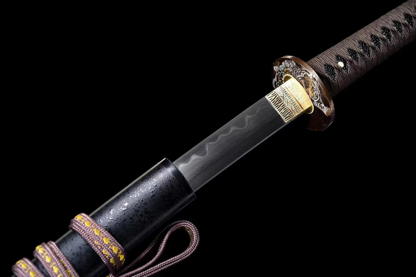 Patterned Steel,Handmade Forged,High Temperature Hardened,Japanese Katana,40.6" is Outdoor Sports,Defense,Martial Arts Training,Decoration,Collection,Gifts for Your Family and Friends,Best Item