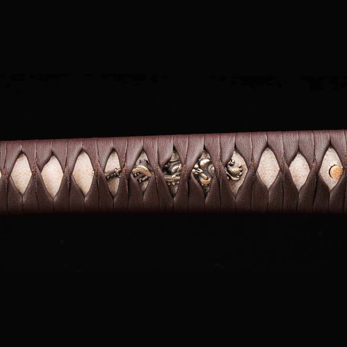 ShadowDancer Handmade Full Tang Katana Sword - Authentic T10/1095 Steel Blade with Real Hamon, Clay Temper, and Sharp Edge - Perfect for Iaido, Martial Arts Practitioners, and Collectors (ChaIshime)