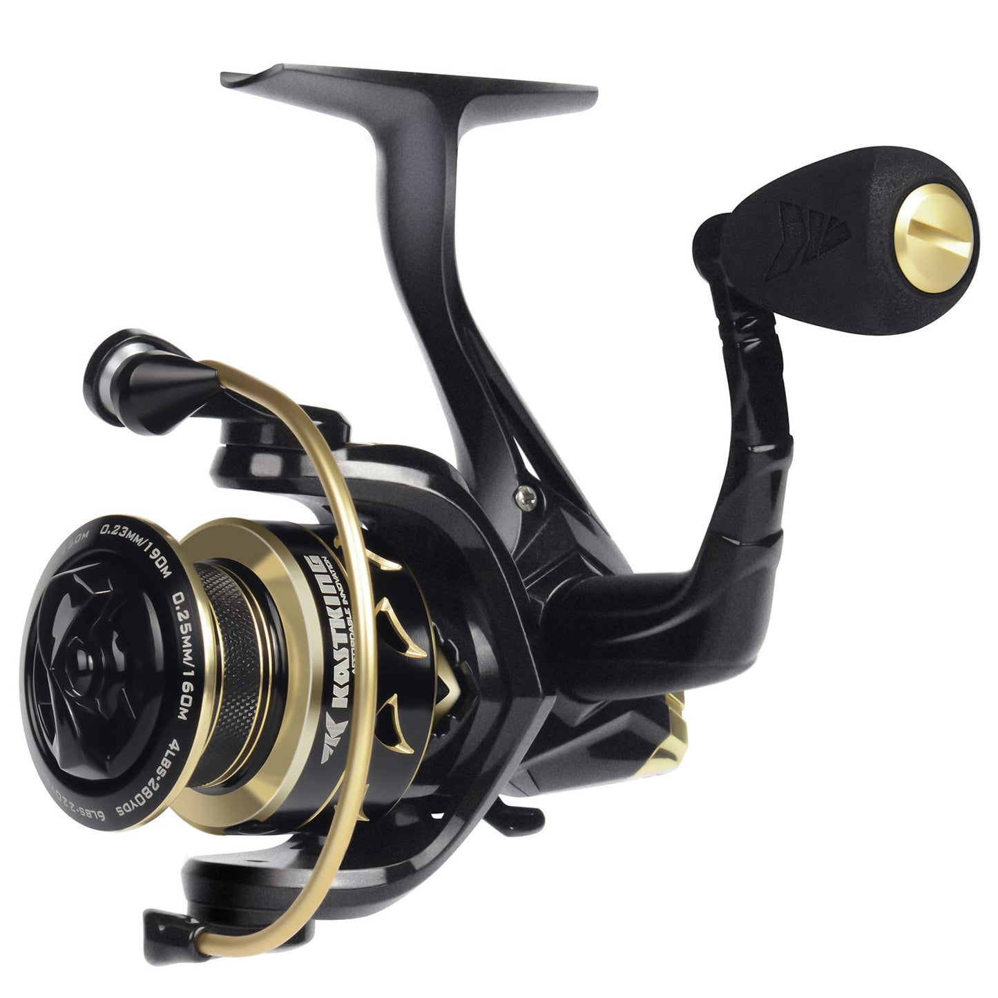 KastKing Valiant Eagle Spinning Reels, Black Gold Fishing Reel, Size 2000
