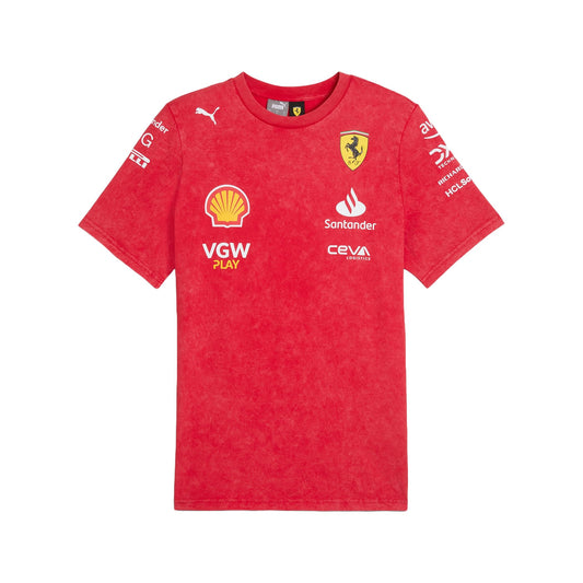 PUMA Scuderia Ferrari Team Desert Sun Las Vegas 2024 Special Edition T-Shirt - Red - Medium