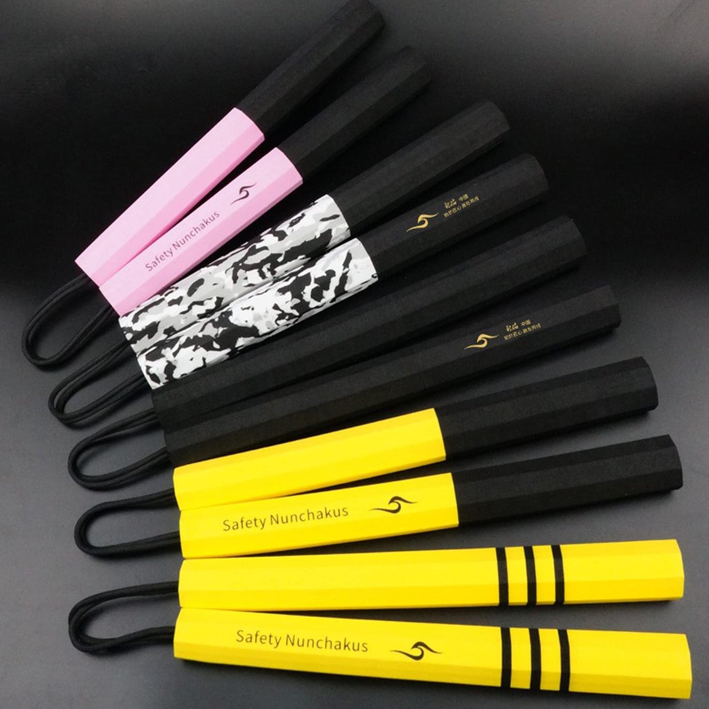 MARCOLO Nunchucks Upgraded Safe Foam Practice Nunchucks for Kids and Adults, Safe and Durable Nunchucks for Beginners and Professionals(Yellow)
