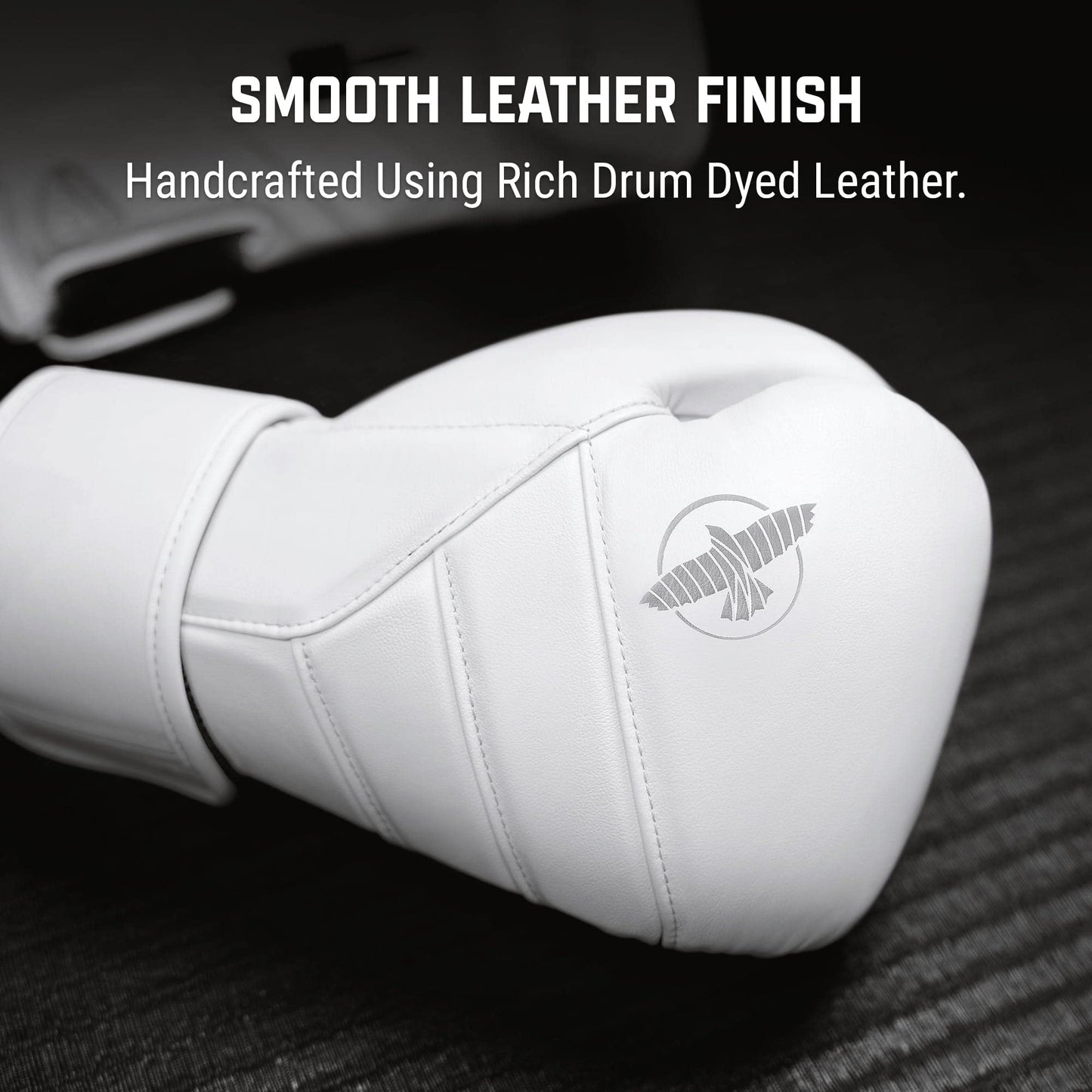 Hayabusa T3 Kanpeki Leather Boxing Gloves Men and Women for Training Sparring Heavy Bag and Mitt Work - White, 12oz