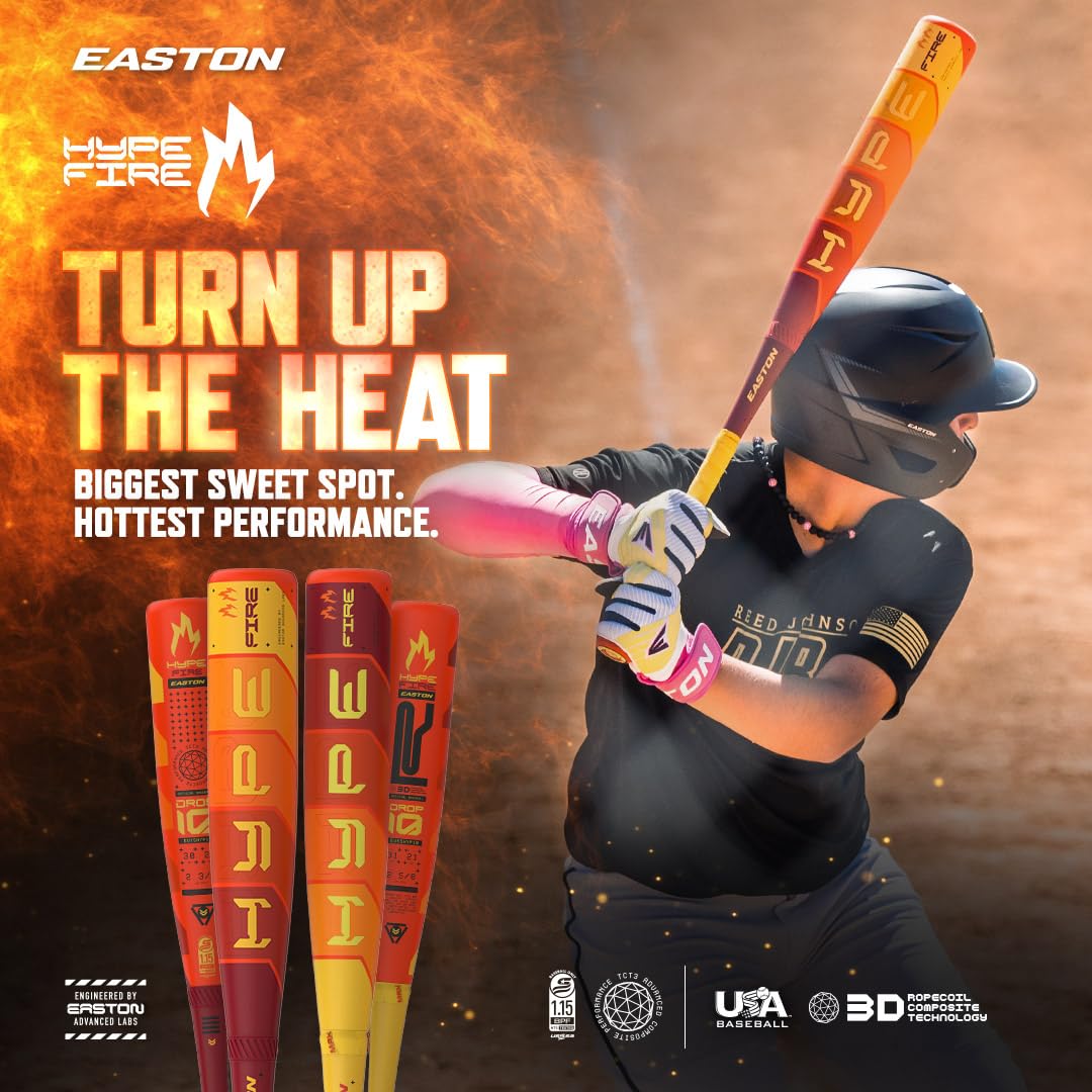 Easton | 2025 | Hype FIRE Baseball Bat | USA | -11 Drop | 2 5/8' Barrel | 28 inch