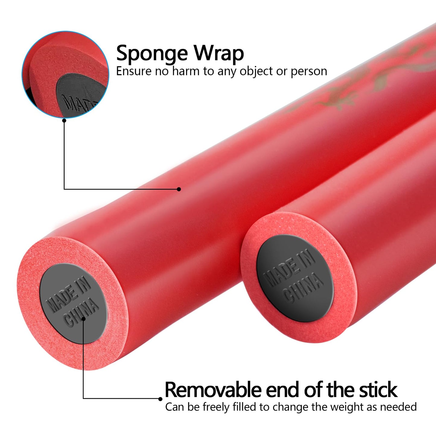 zalani Safe Foam Rubber Training 2Pack (Black&Red)