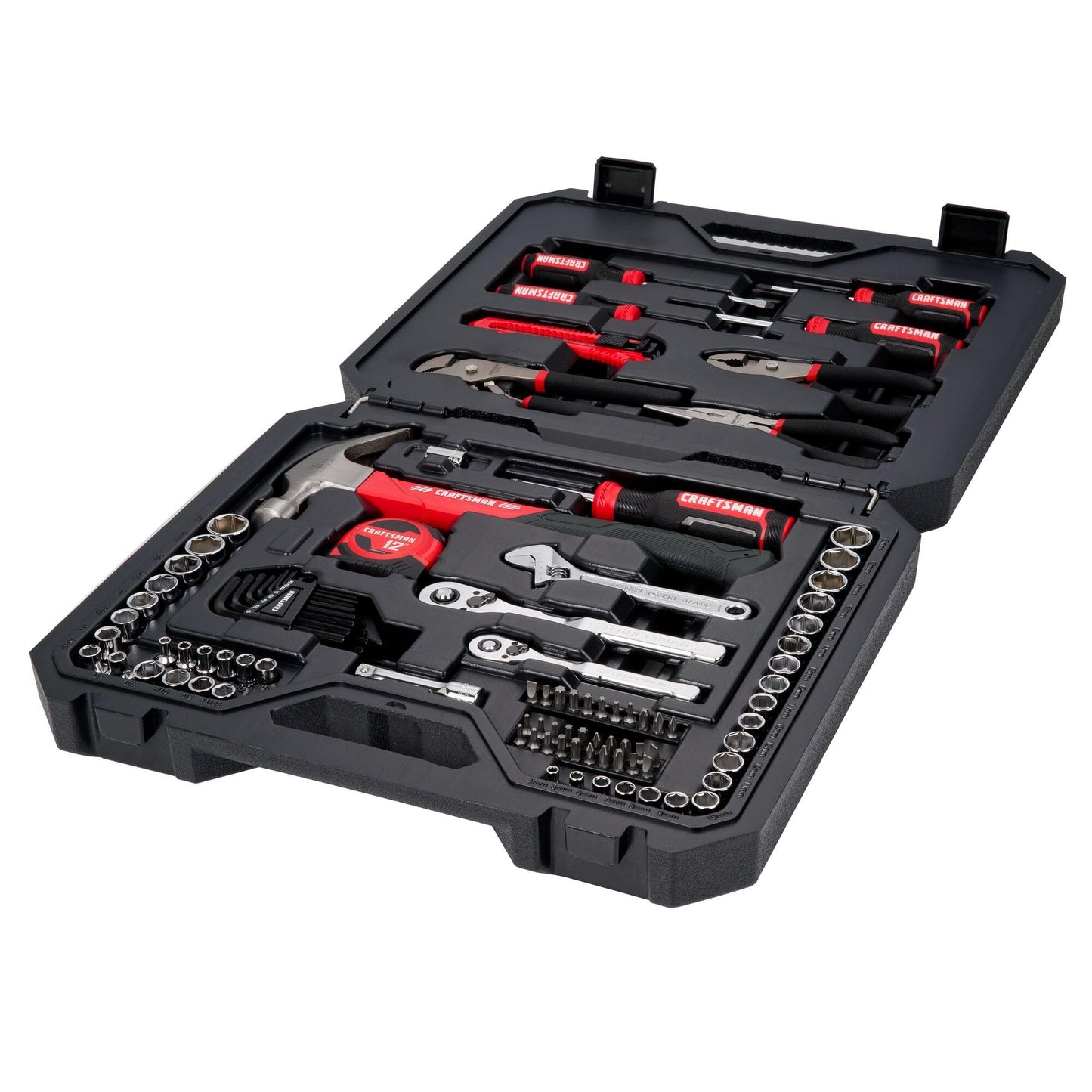 CRAFTSMAN 102-Piece Tool Kit for Home and Car, Durable Hand Tool Set with SAE/Metric Sockets (CMMT99449)