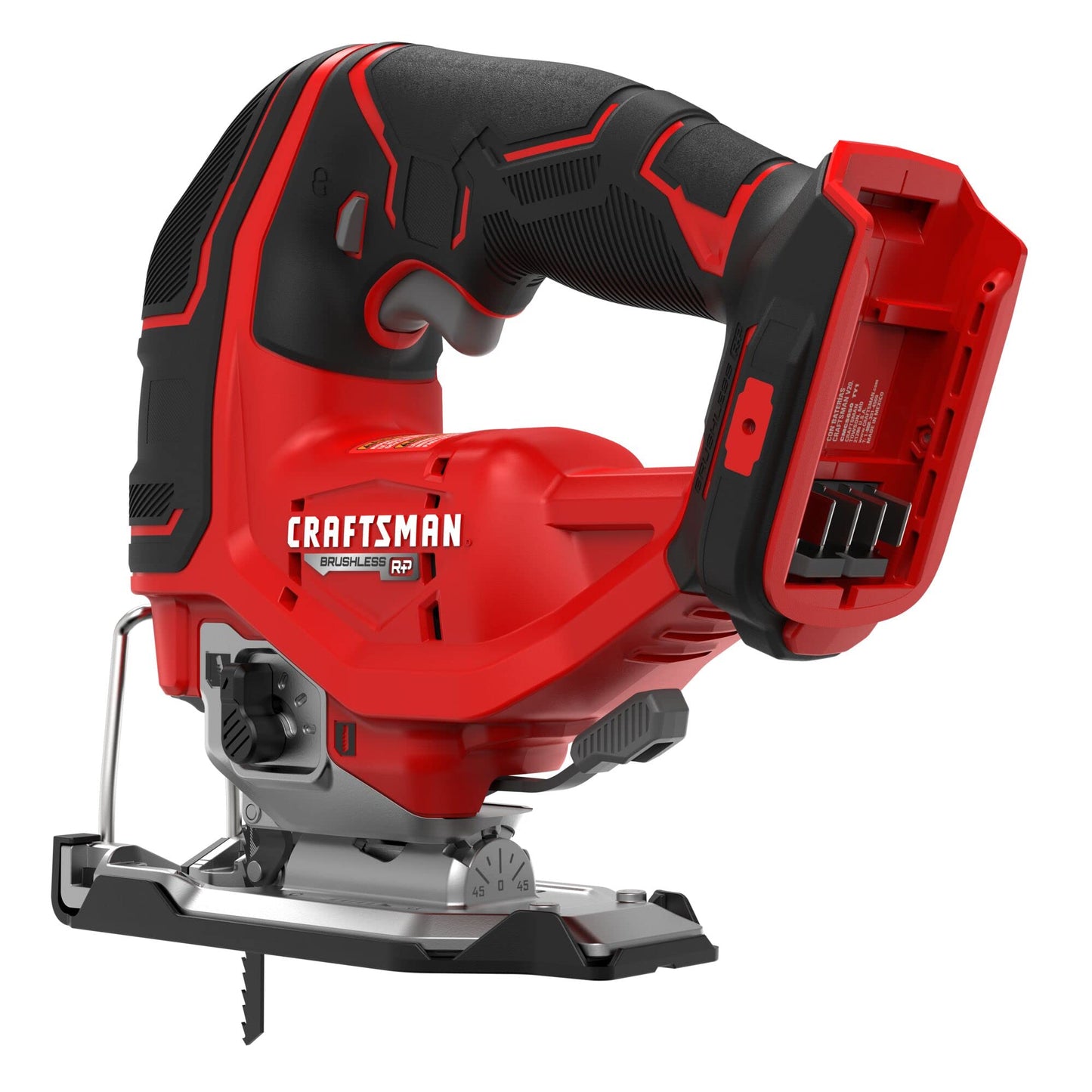 CRAFTSMAN V20 RP Cordless Jig Saw, 3 Orbital Settings, Up to 3,200 SPM, Variable Speed Keyless, Bare Tool Only (CMCS650B)