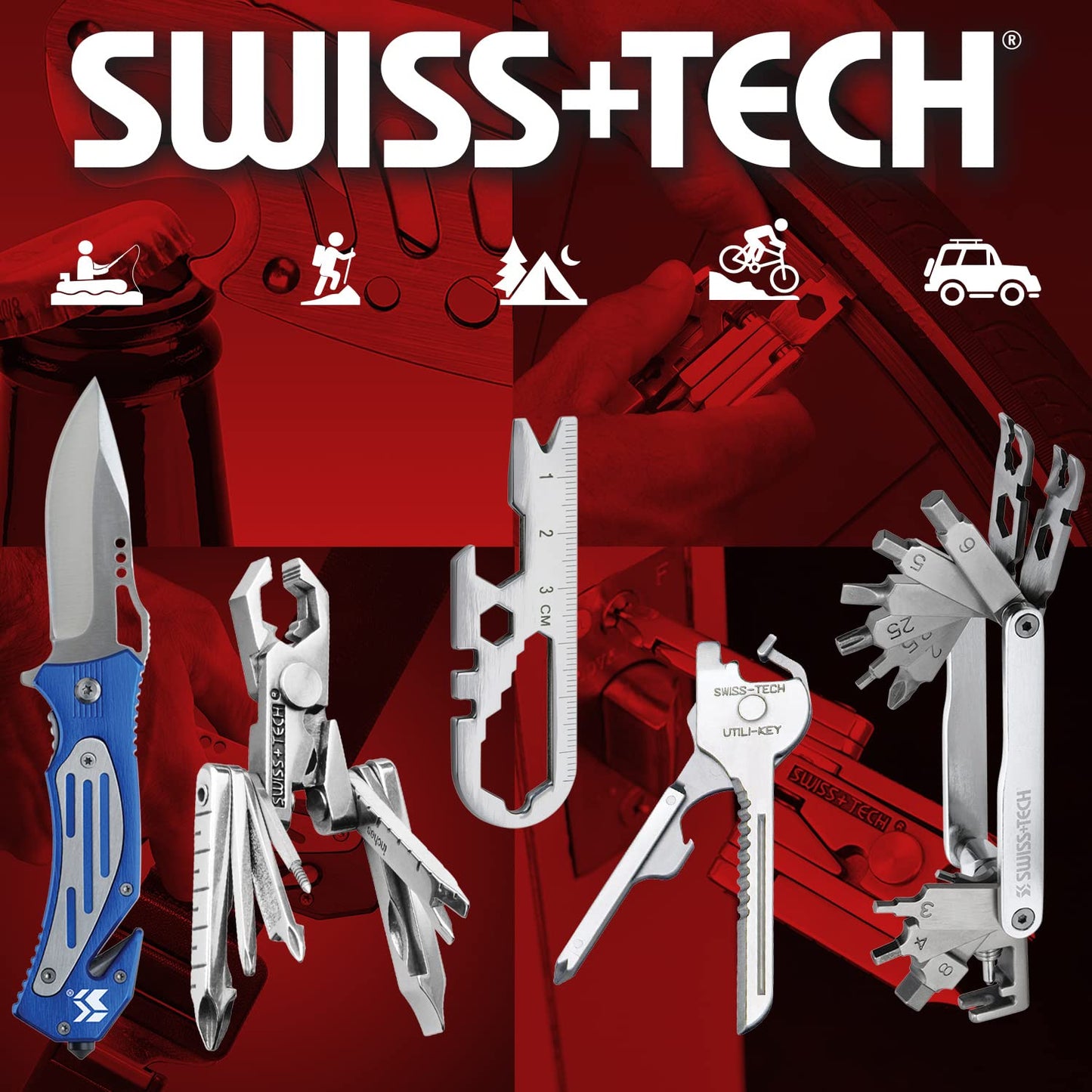 SWISS+TECH ST85109 BodyGard Auto Emergency Hammer Escape Tool with Glass Breaker, 3-in-1 Tool (Single Pack)