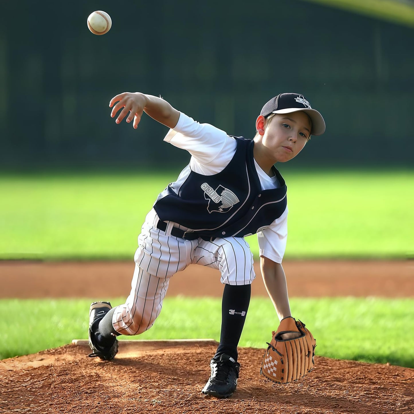 HolyElks Baseball Glove + Ball Sets, Softball Glove, Baseball Mitt, 10.5''-12.5'' for Youth Adult Training and Beginner Play, Synthetic Leather Softball Mitt, Right Hand Throw (Brown, 10.5")