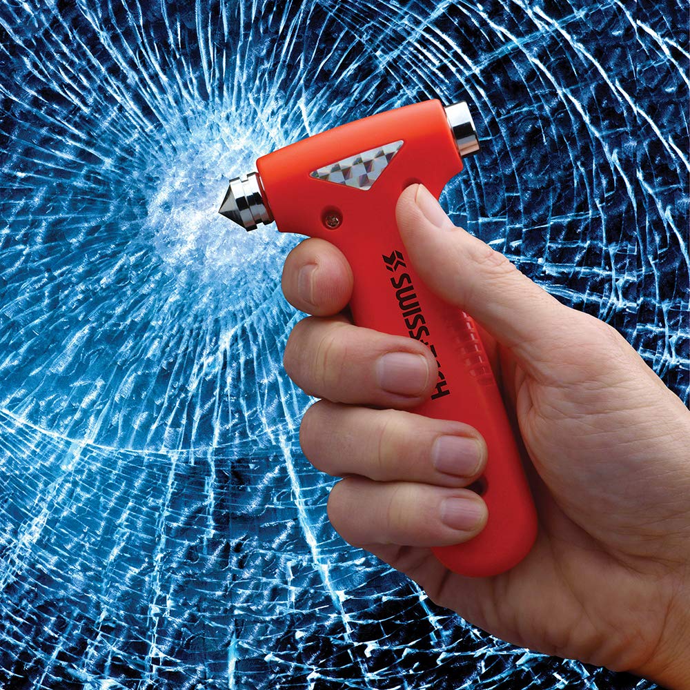 SWISS+TECH ST85109 BodyGard Auto Emergency Hammer Escape Tool with Glass Breaker, 3-in-1 Tool (Single Pack)
