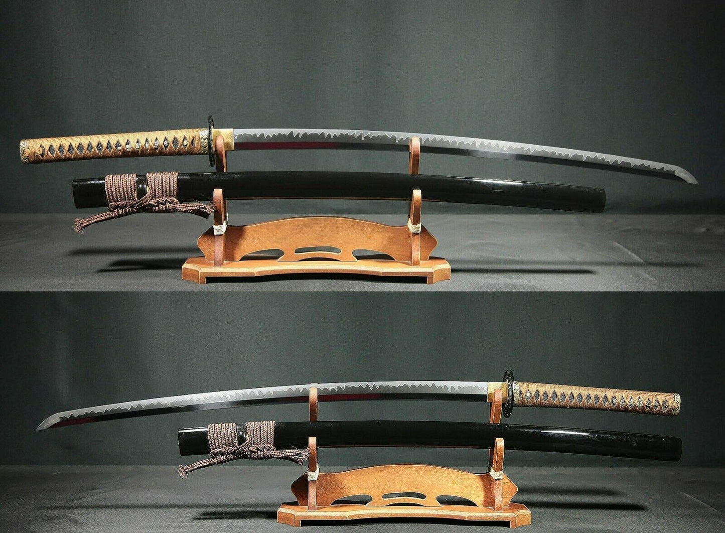GLW Sword Hand Forged Katana Japanese Samurai Sword MM557 Clay Tempered Super Folding Steel Hardness Close 60 Modern 3A