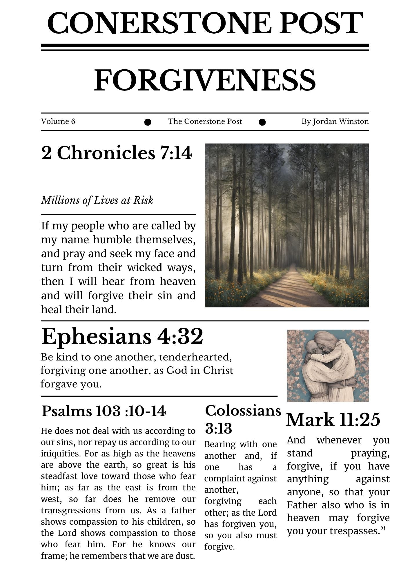 Cornerstone Post - Forgiveness Vol 6