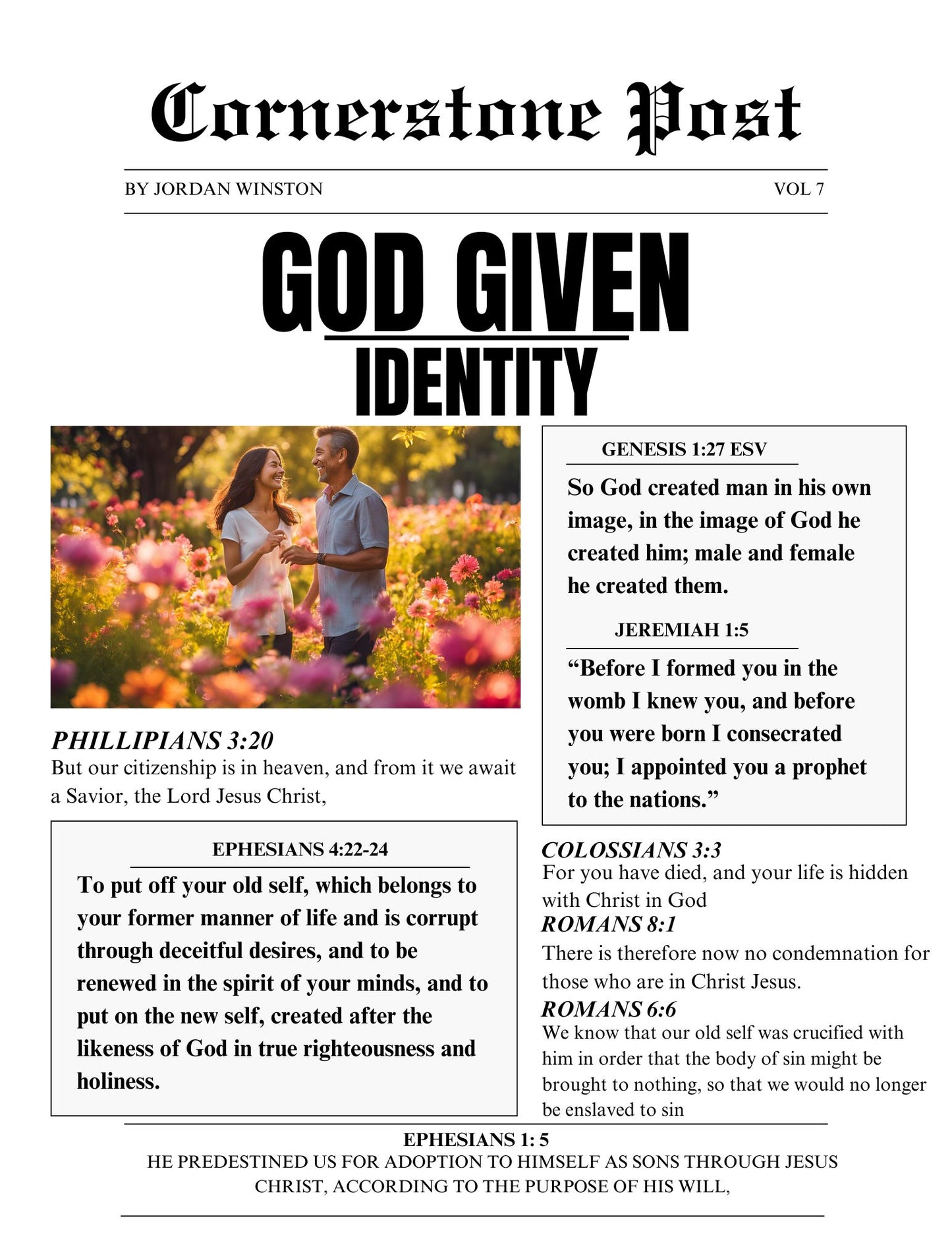 Cornerstone Post - God Given Identity Vol 7